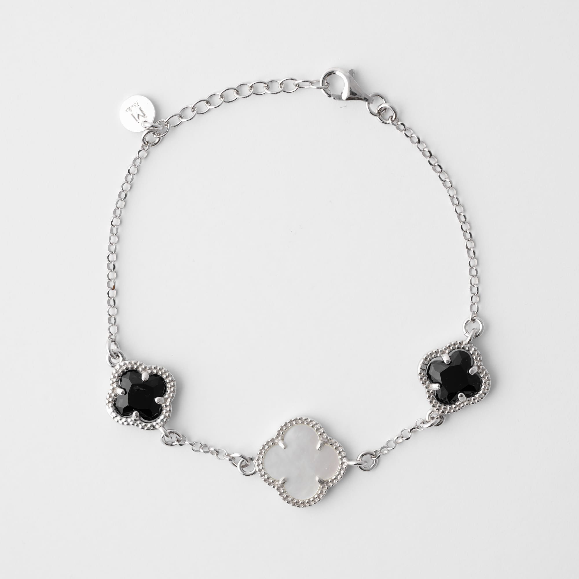 Van cleef black sales clover bracelet