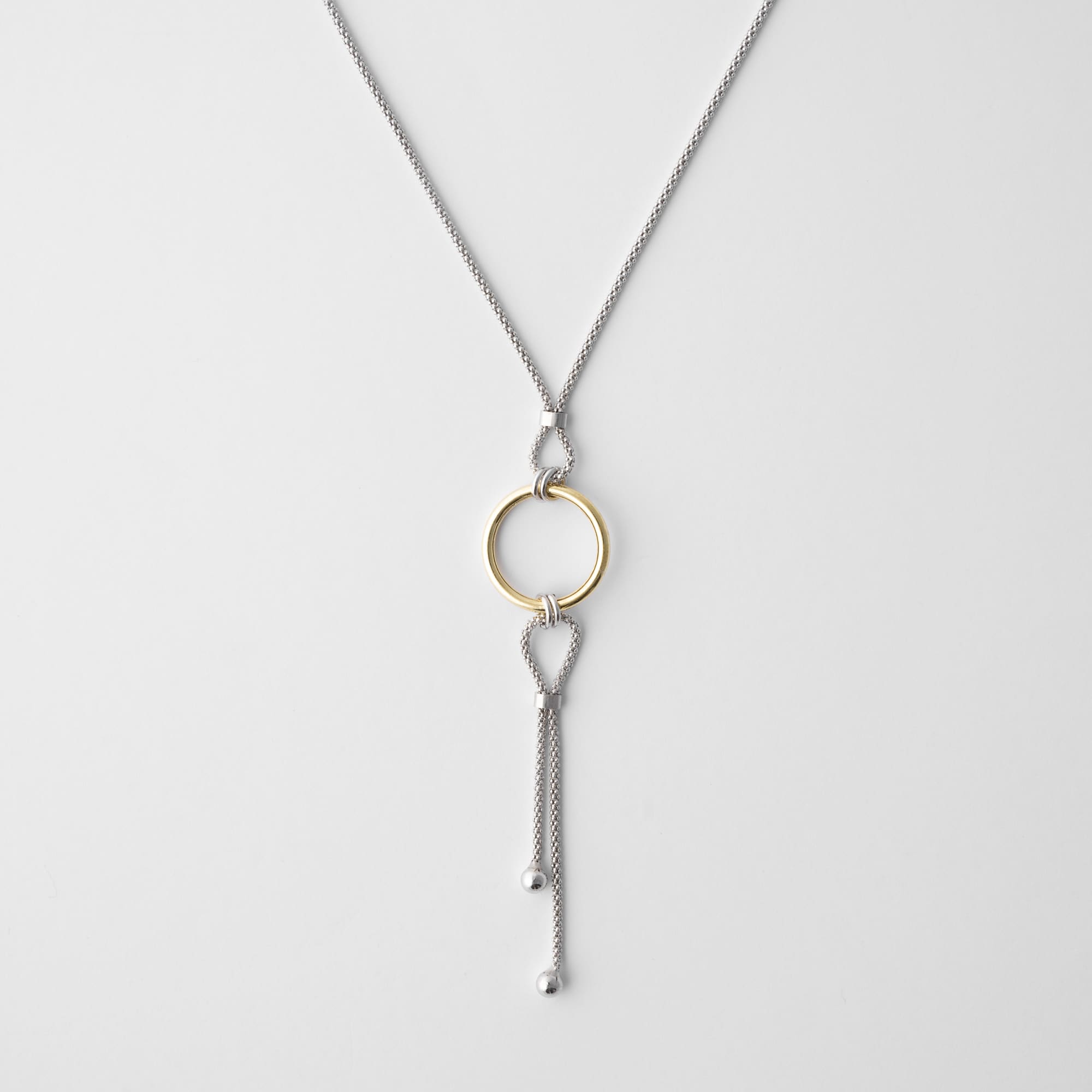 Mesh hoop necklace