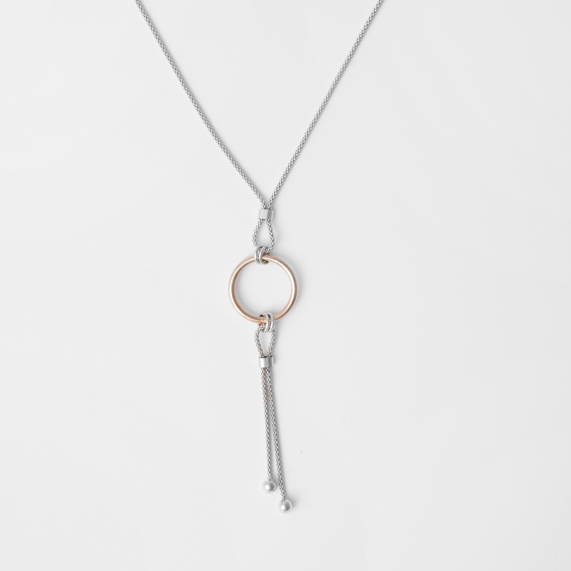Mesh hoop necklace