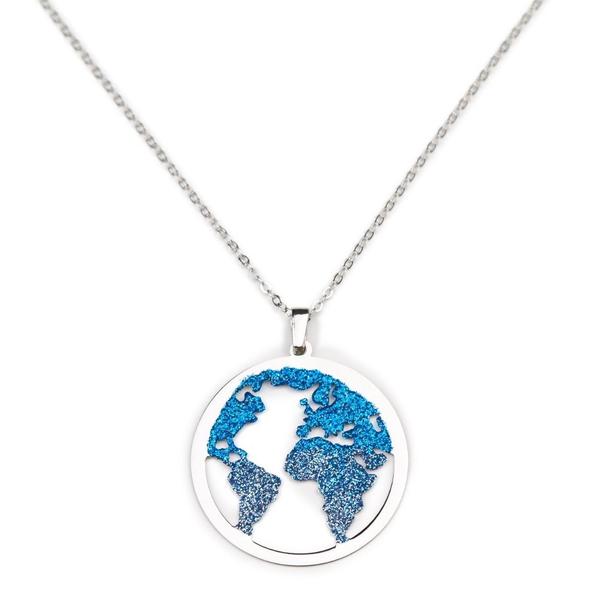 Glitter 'Mother Earth' Necklace KON561BL