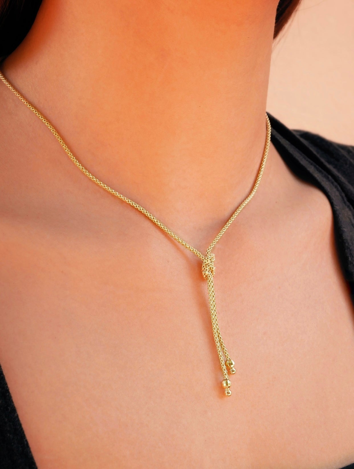 MESH "Forever Knot"  Gold Necklace