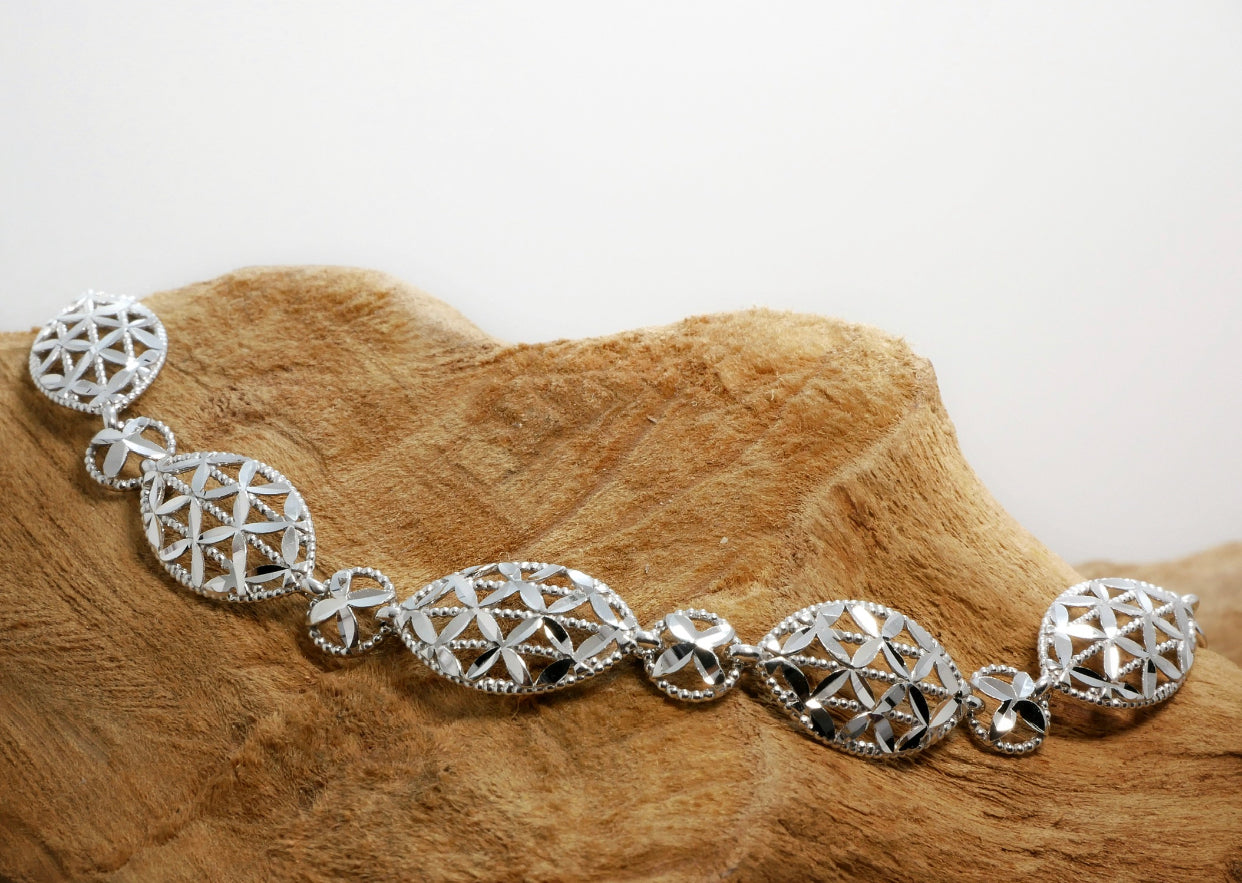 Silver hot sale filigree bangles