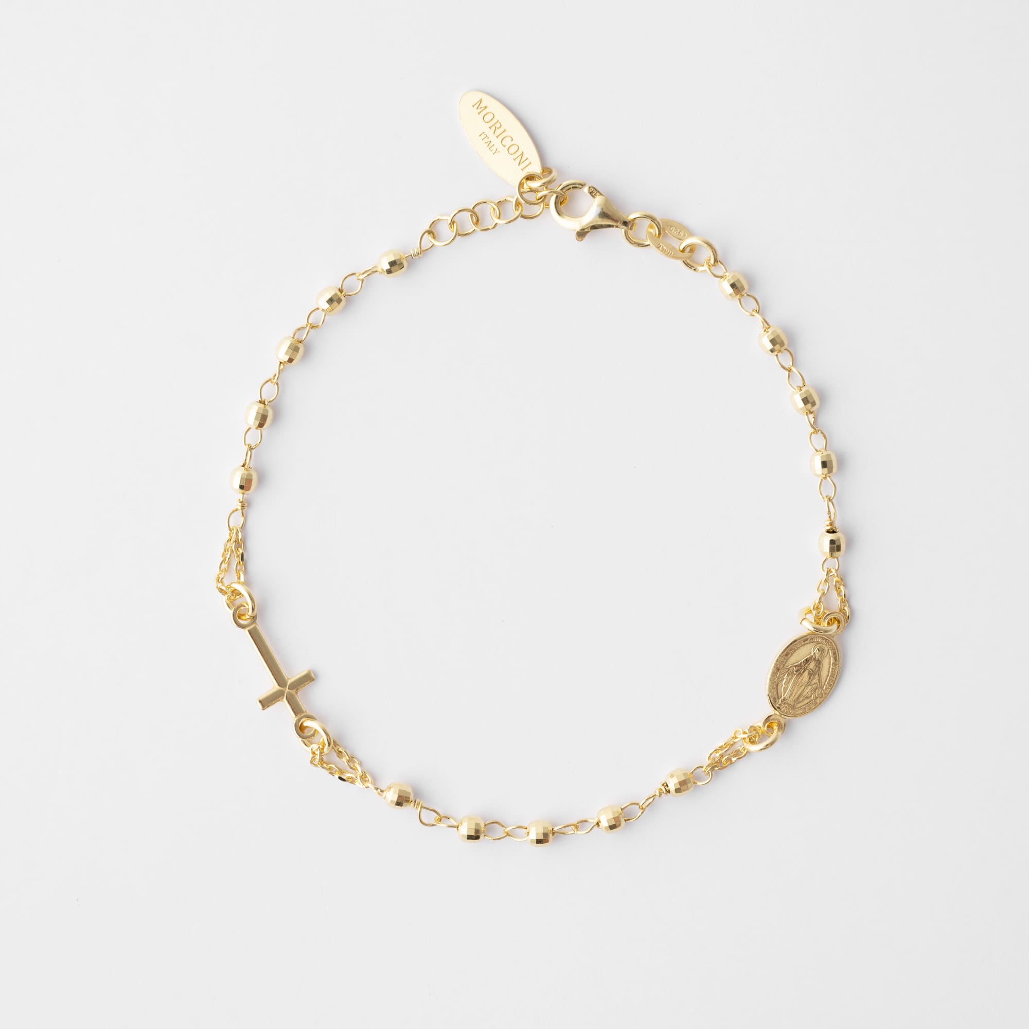 ROSARY bracelet with diamond cut beads