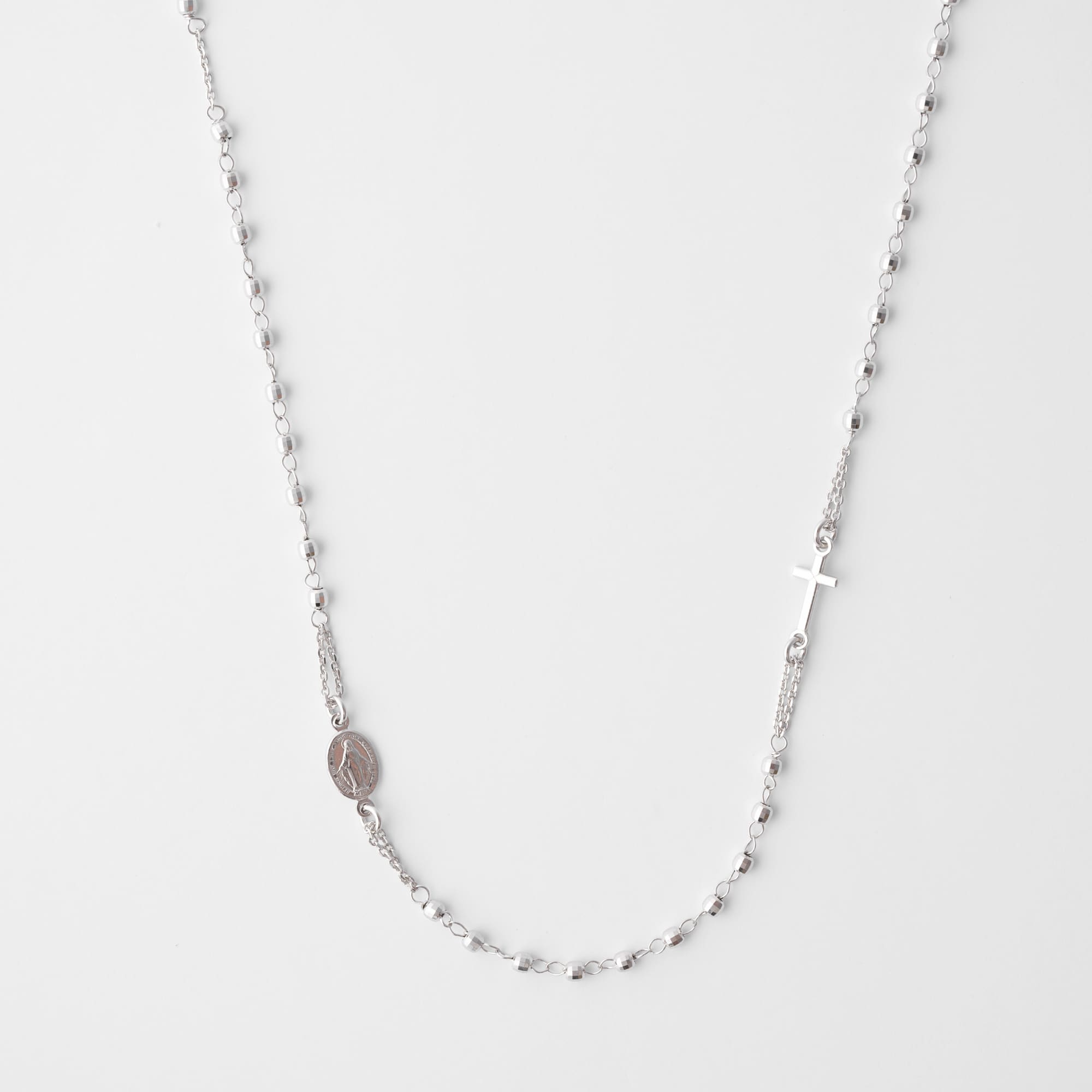 ROSARY necklace with diamond cut beads