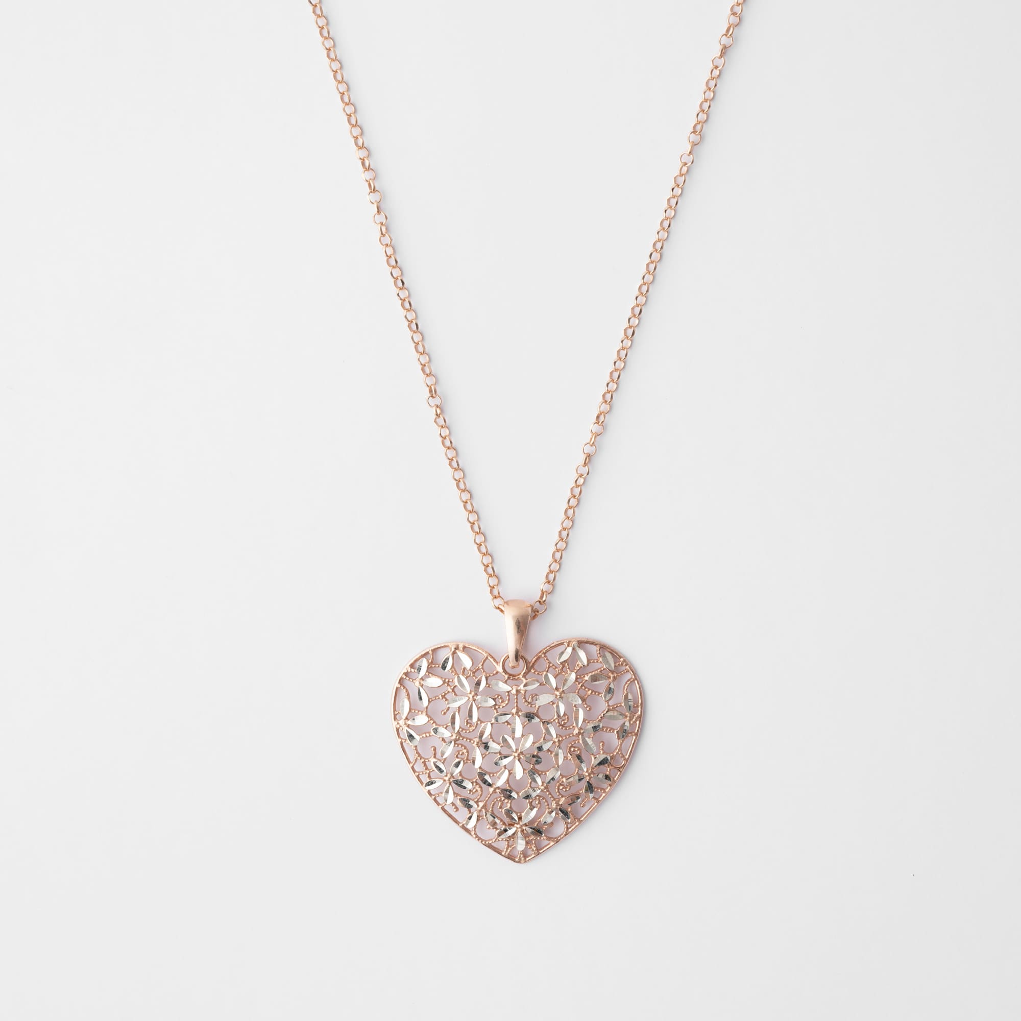 Filigree heart necklace