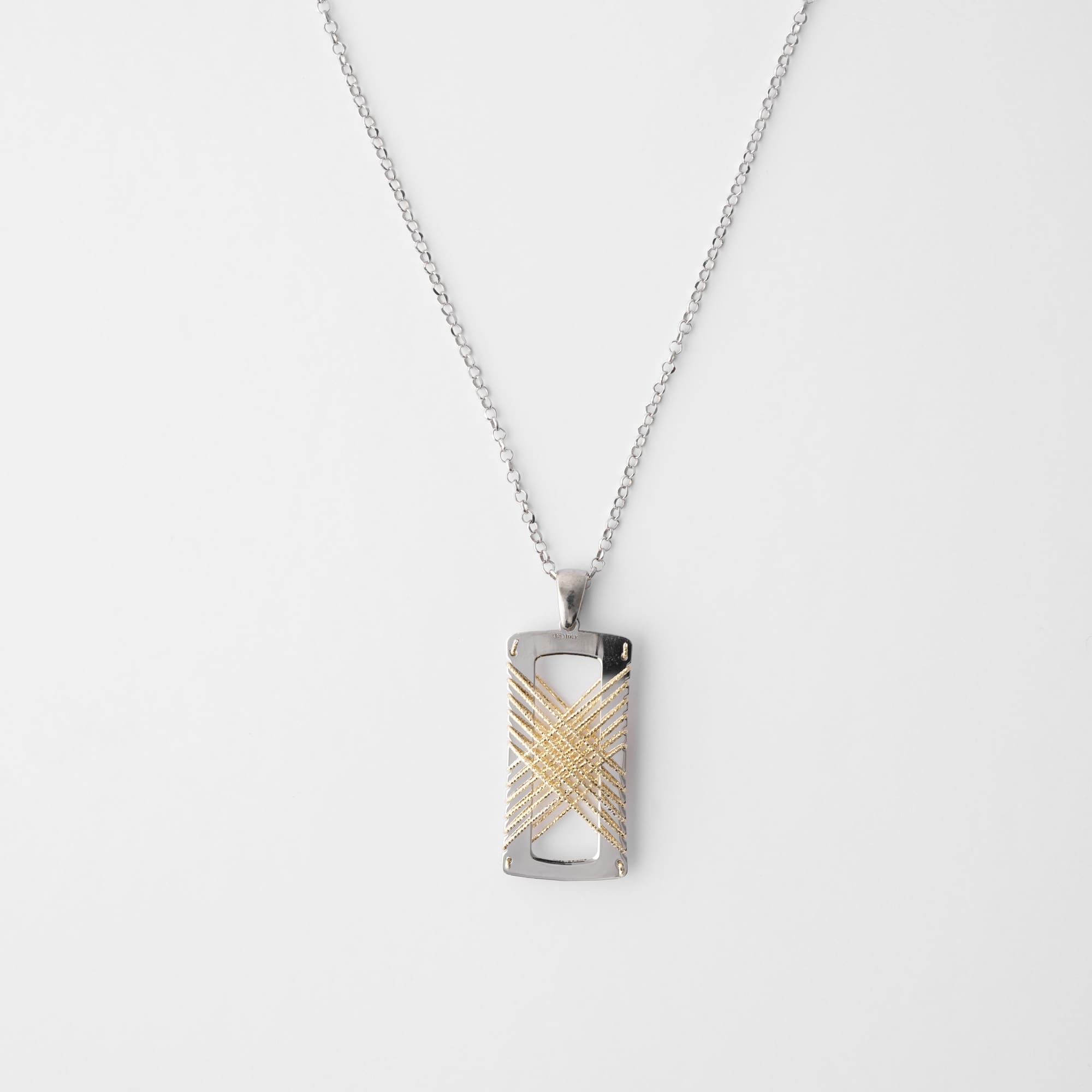 DIAMOND CUT  'Criss-Cross' Necklace