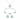 Clover gift set Silver with Green quartz