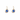 Earrings with Sapphire-Blue Quartz and Zircon
