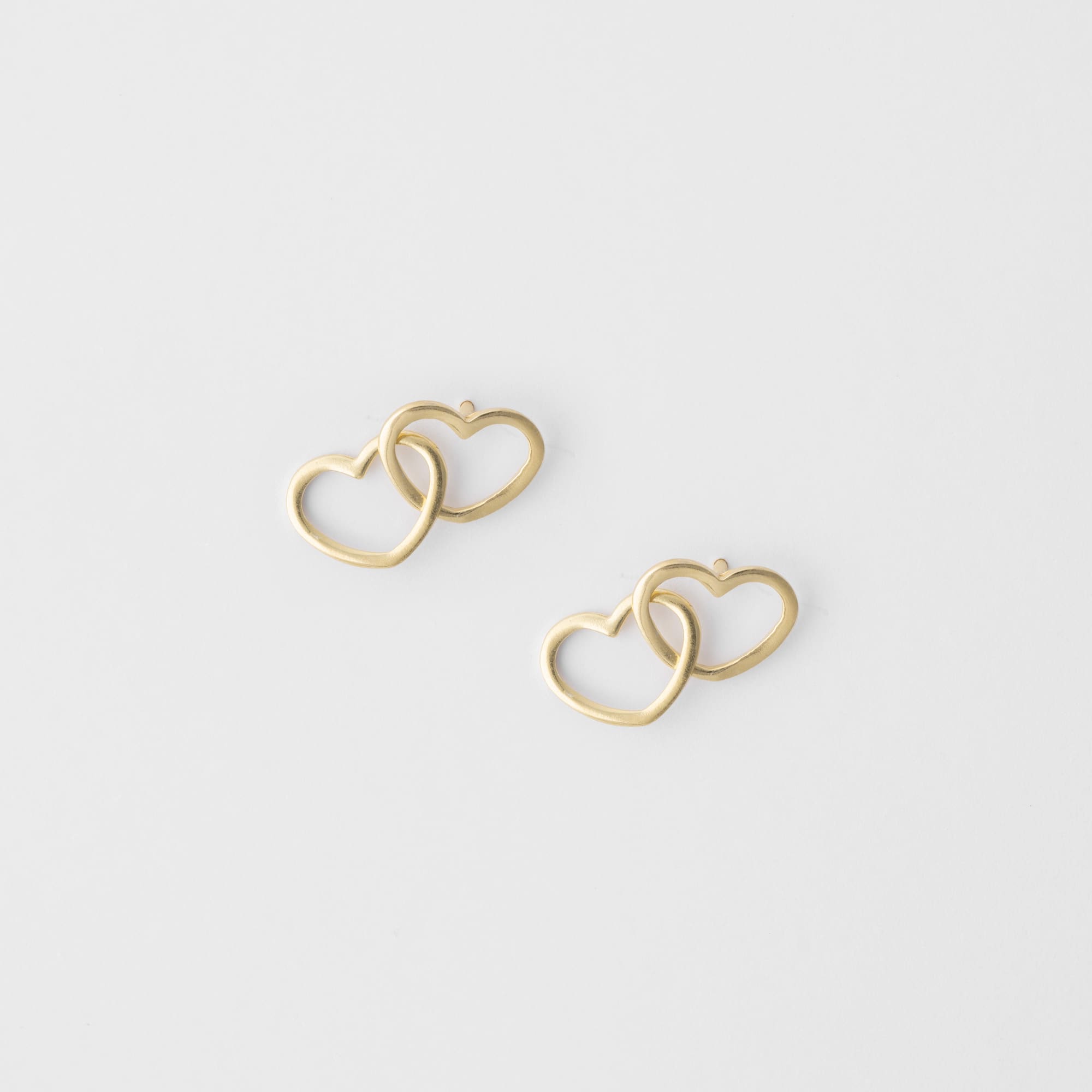 Double 2024 heart earrings