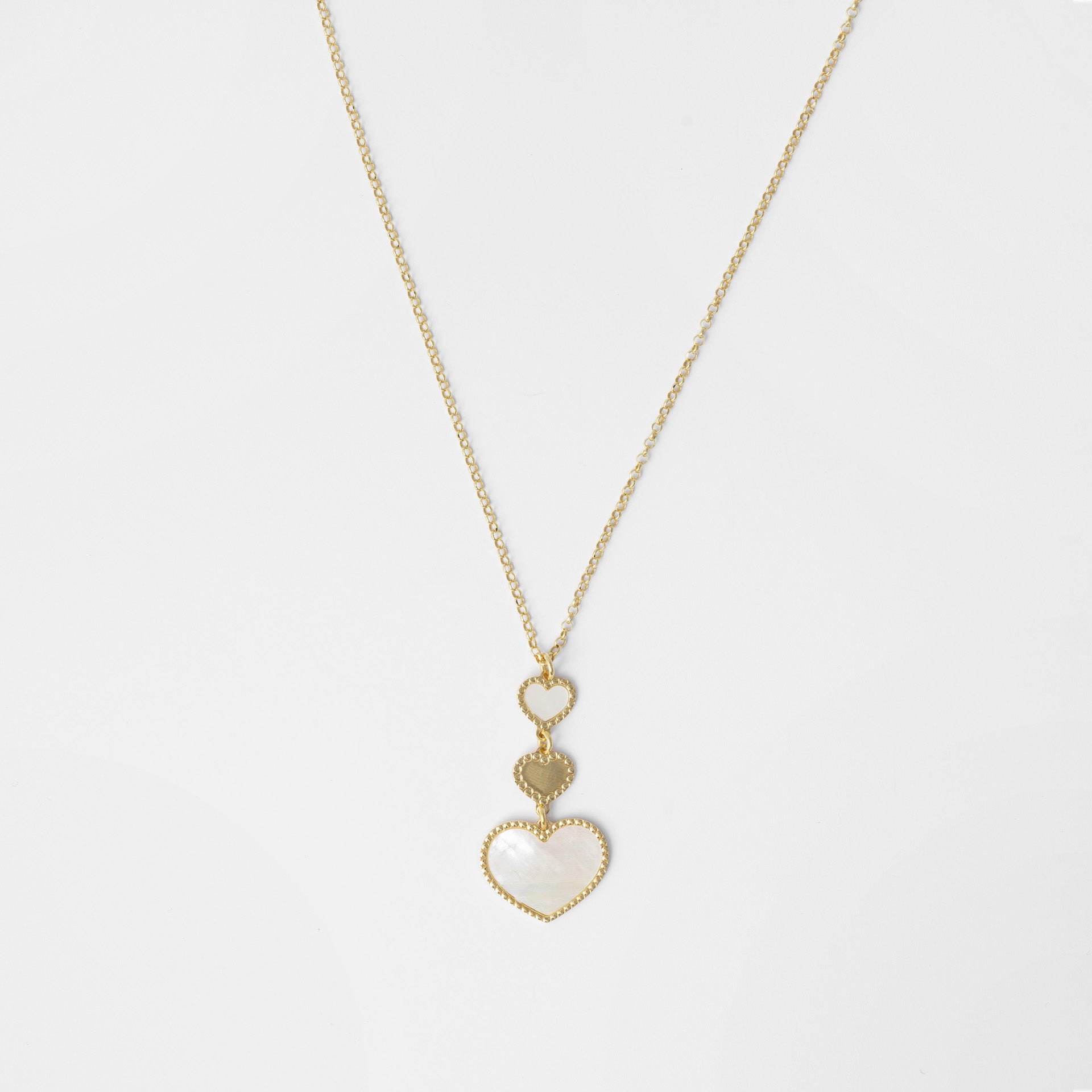Heart mother of pearl necklace