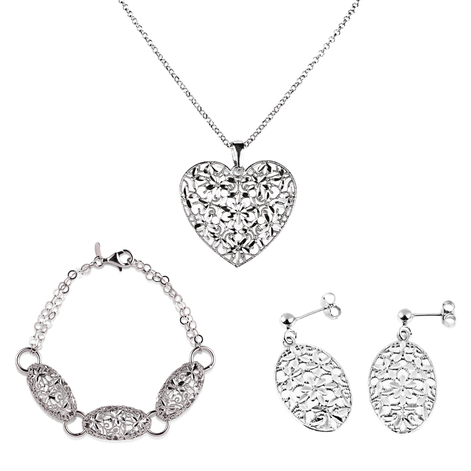 FILIGREE Silver Heart Gift Set