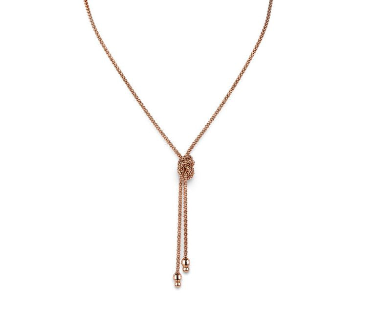 MESH Collana in oro rosa "Forever Knot".