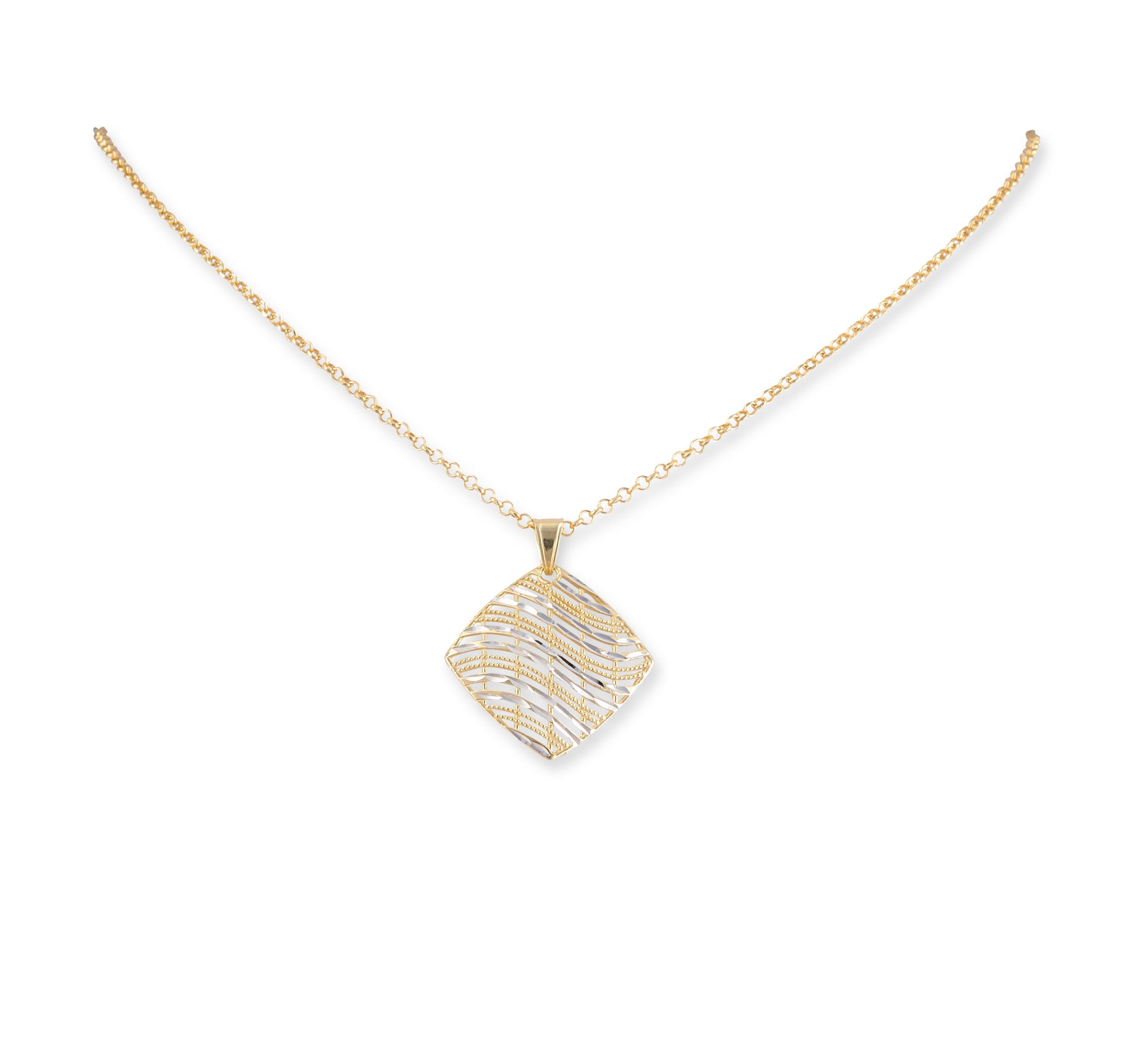 FILIGREE 'Diamond Wave" Necklace GOLD